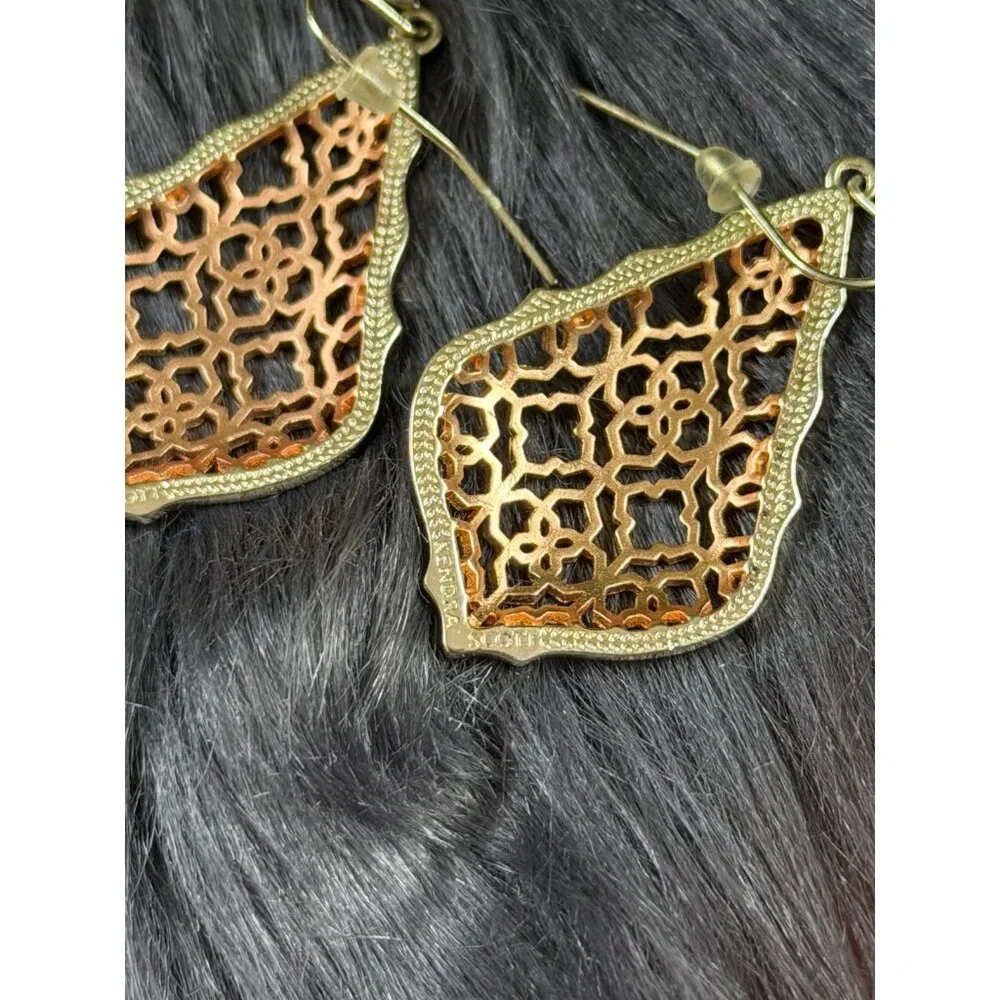 Kendra Scott Addie Rose Gold Filigree Mix Earrings